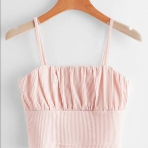 pink crop top